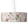 Rosy Blossoms Giclee 24" Wide 4-Light Pendant Chandelier