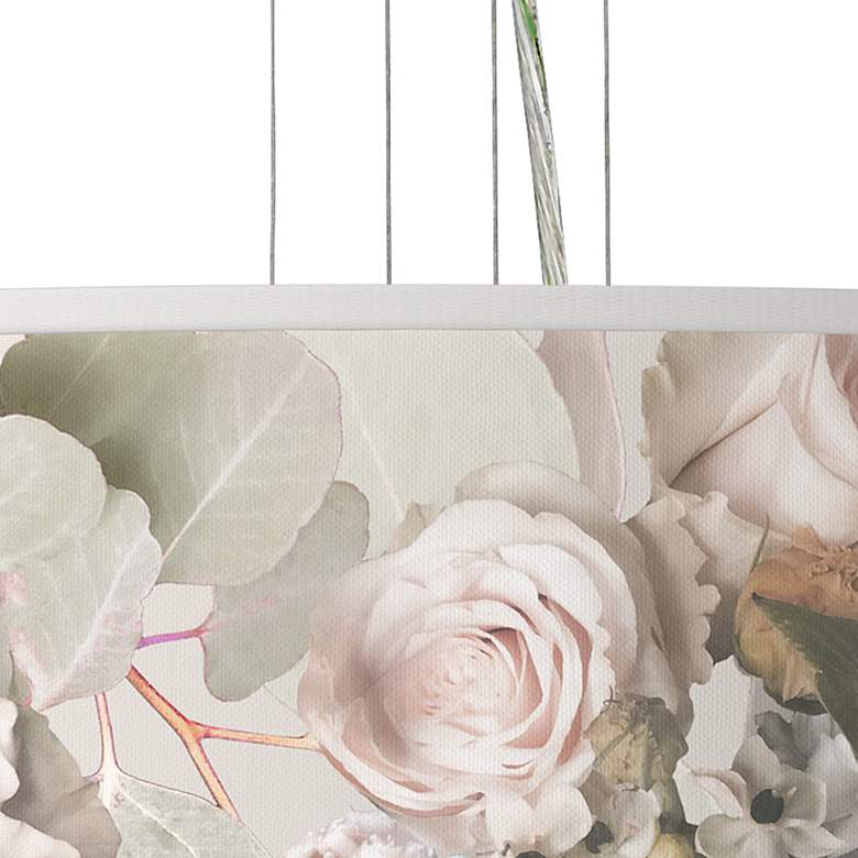Image 2 Rosy Blossoms Giclee 24" Wide 4-Light Pendant Chandelier more views