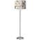 Rosy Blossoms Giclee Brushed Nickel Garth Floor Lamp