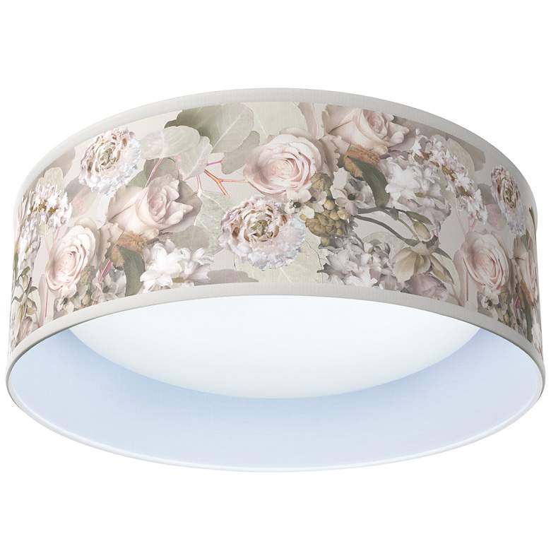 Image 1 Rosy Blossoms Giclee Glow 16 inch Wide Round LED Ceiling Light