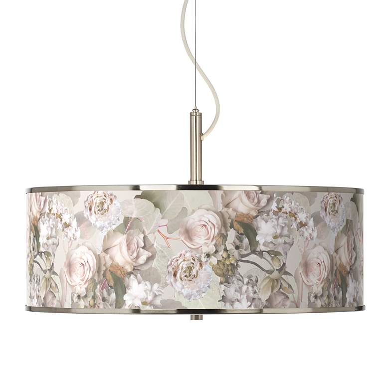 Image 1 Rosy Blossoms Giclee Glow 20" Wide Pendant Light