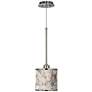 Rosy Blossoms Giclee Glow 7" Wide Mini Pendant Light