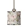 Rosy Blossoms Giclee Glow 7" Wide Mini Pendant Light