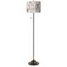 Rosy Blossoms Giclee Glow Bronze Club Floor Lamp