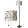 Thumbnail1 of Rosy Blossoms Giclee Glow Bronze Club Floor Lamp