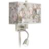 Rosy Blossoms Giclee Glow LED Reading Light Plug-In Sconce