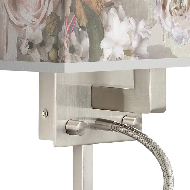 Image 2 Rosy Blossoms Giclee Glow LED Reading Light Plug-In Sconce more views