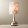 Rosy Blossoms Giclee Modern Cottage Droplet Table Lamp