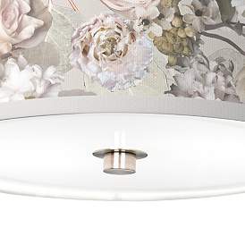 Image3 of Rosy Blossoms Giclee Nickel 10 1/4" Wide Ceiling Light more views