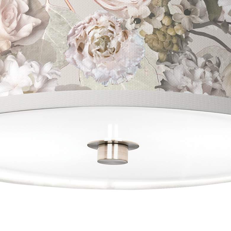 Image 3 Rosy Blossoms Giclee Nickel 10 1/4 inch Wide Ceiling Light more views