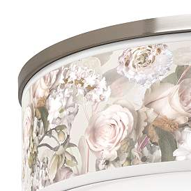 Image2 of Rosy Blossoms Giclee Nickel 20 1/4" Wide Ceiling Light more views