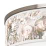 Rosy Blossoms Giclee Nickel 20 1/4" Wide Ceiling Light