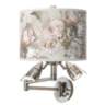 Rosy Blossoms Giclee Plug-In Swing Arm Wall Lamp