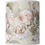 Rosy Blossoms Pattern Giclee Glow Tall Drum Lamp Shade 10x10x12 (Spider)