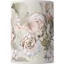 Rosy Blossoms White Giclee Cylinder Lamp Shade 8x8x11 (Spider)