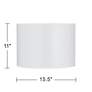 Rosy Blossoms White Giclee Drum Lamp Shade 15.5x15.5x11 (Spider)