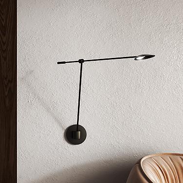 Rotaire Black Adjustable Wall Lamp