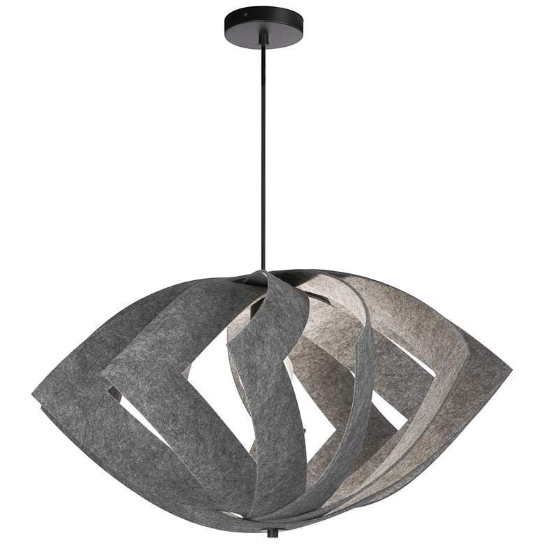 Image 1 Rotem 30" Wide Matte Black Pendant
