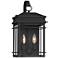Rotherfield 17" High Textured Black Outdoor Wall Light