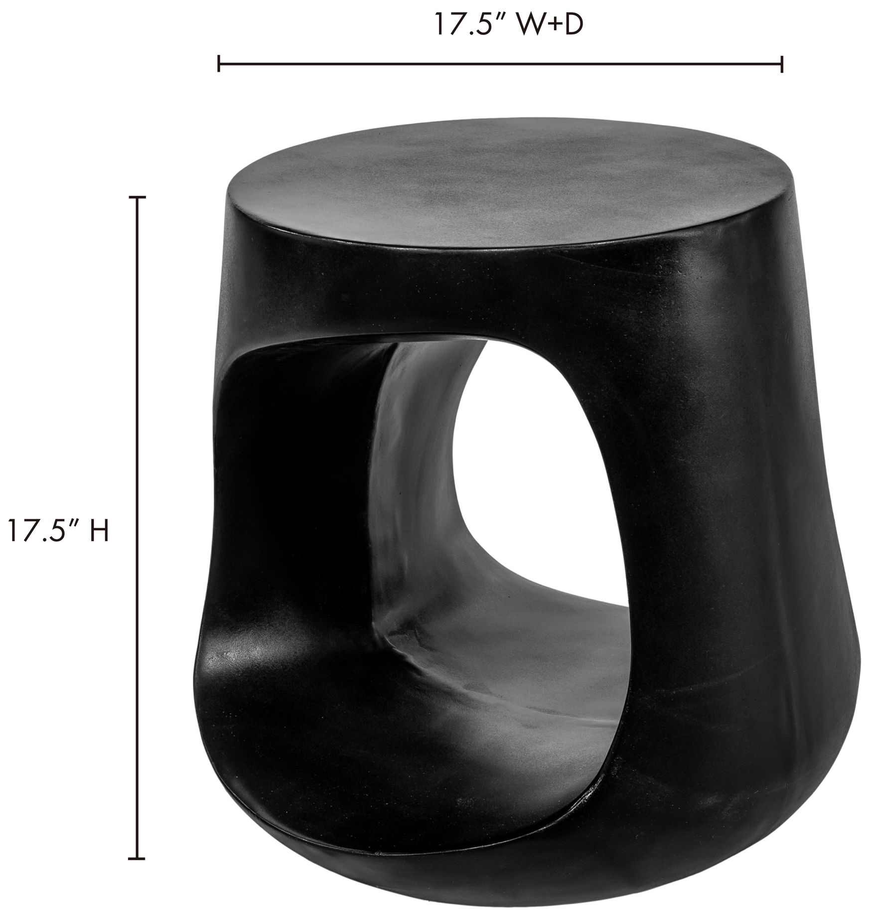 Image 5 Rothko Outdoor Stool Black more views