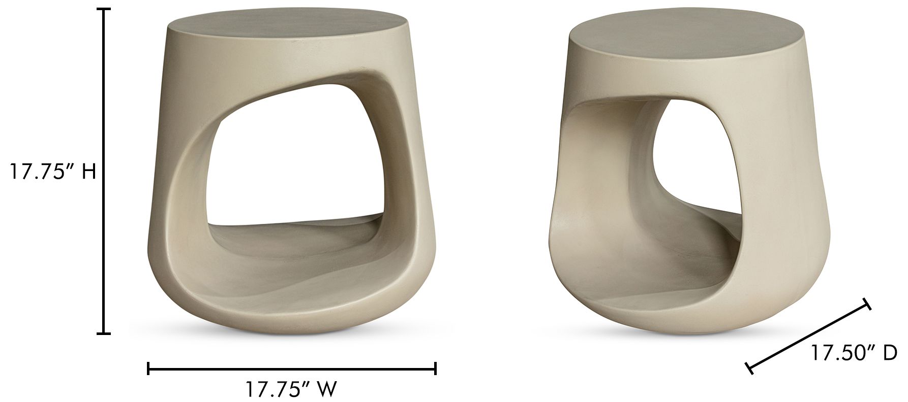 Image 6 Rothko Outdoor Stool Cream more views