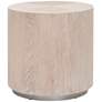 Roto 22" Wide Natural Gray Oak Wood Round End Table