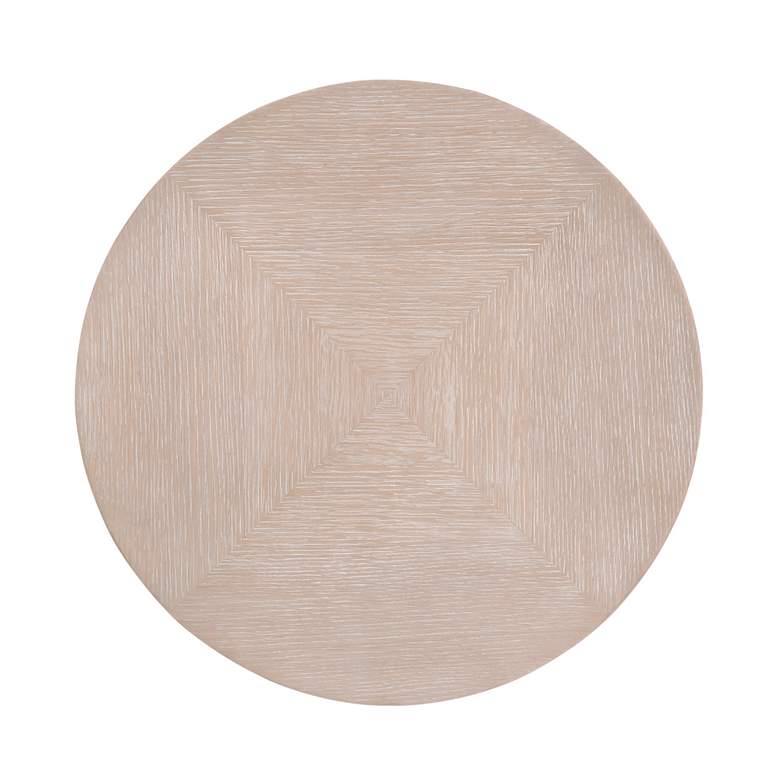 Image 2 Roto 22" Wide Natural Gray Oak Wood Round End Table more views
