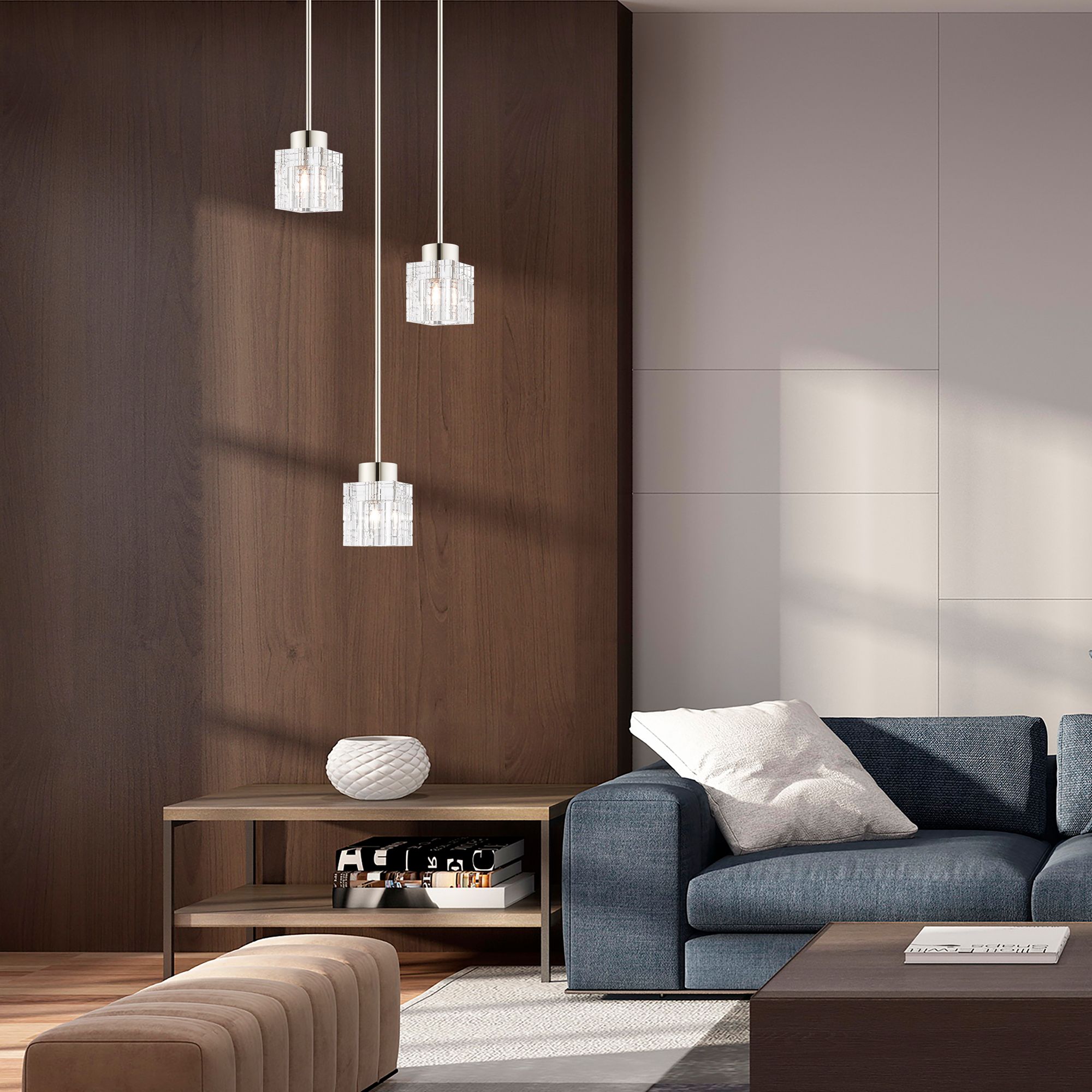 Rotterdam 1 Light Polished Nickel Mini Pendant