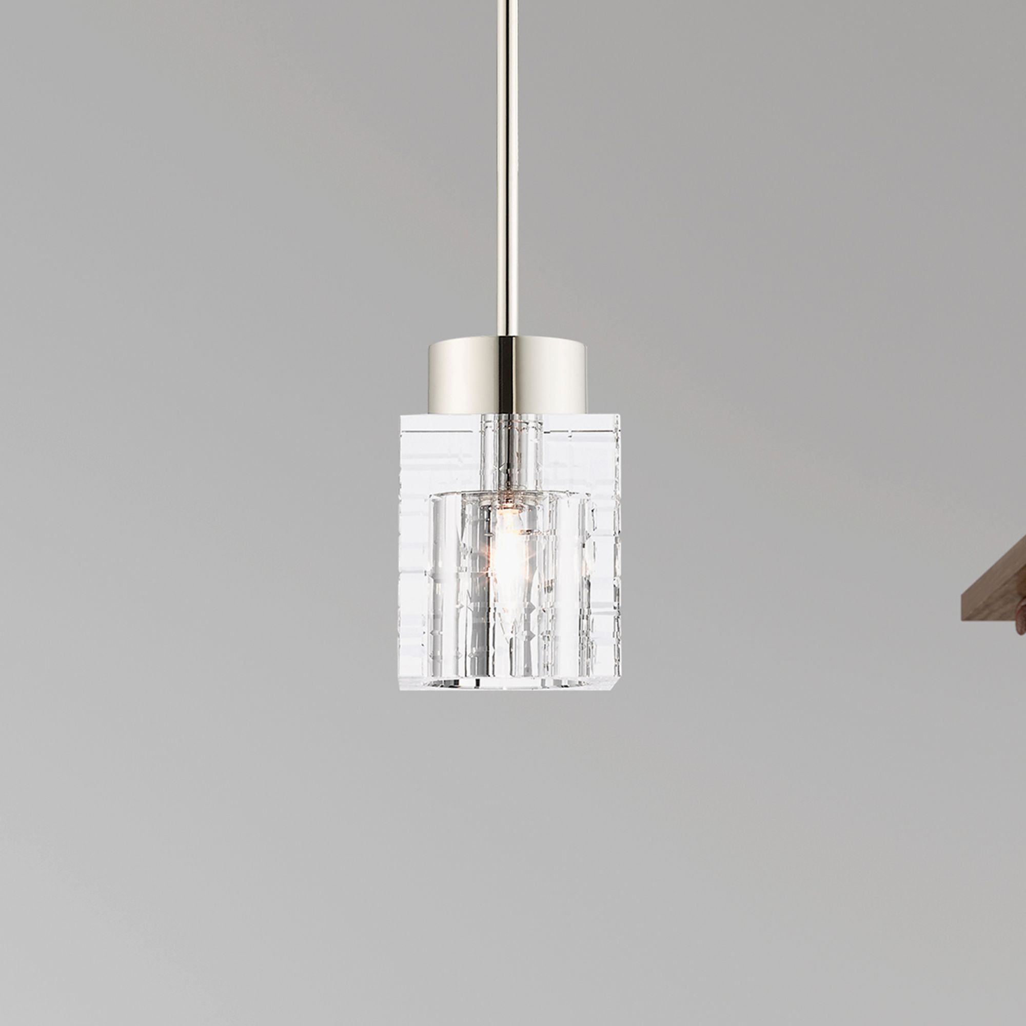 Rotterdam 1 Light Polished Nickel Mini Pendant