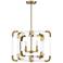 Rotterdam 4-Light Convertible Semi-Flush or Pendant in Warm Brass