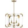 2_Rotterdam 4-Light Convertible Semi-Flush or Pendant in Warm Brass more views