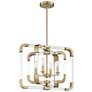 5_Rotterdam 4-Light Convertible Semi-Flush or Pendant in Warm Brass more views