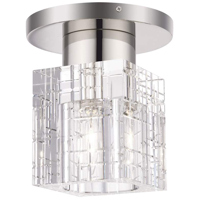 Image 2 Rotterdam 7" Wide Polished Nickel Ceiling Light
