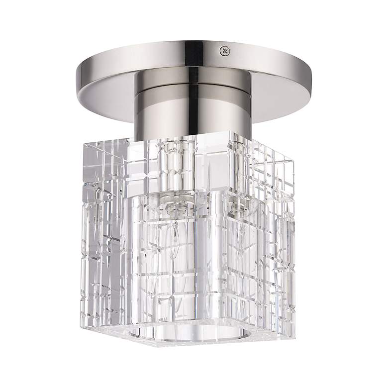 Image 3 Rotterdam 7" Wide Polished Nickel Ceiling Light more views