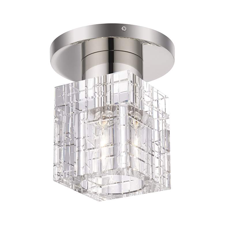 Image 4 Rotterdam 7" Wide Polished Nickel Ceiling Light more views