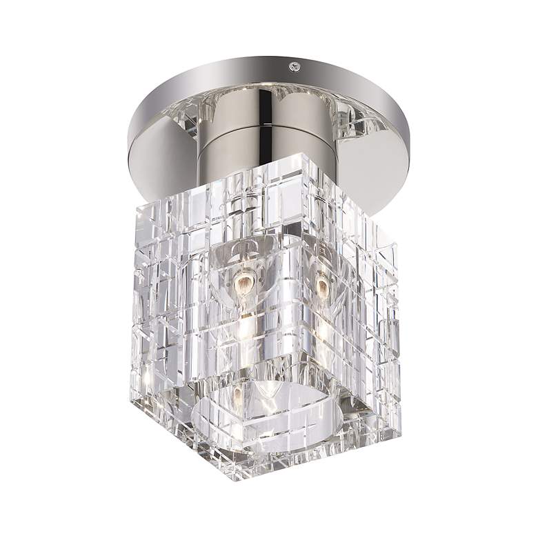 Image 5 Rotterdam 7" Wide Polished Nickel Ceiling Light more views