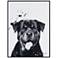 Rottweiler 24"x18" Rectangular Printed Glass Framed Wall Art