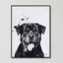 1_Rottweiler 24"x18" Rectangular Printed Glass Framed Wall Art