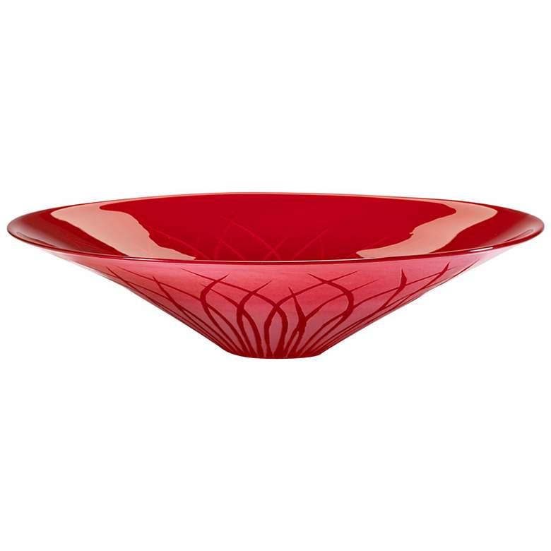 Image 1 Rouge Red Glass Serving Bowl