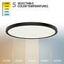 2_Round 1"H x 24"W 1-Light Flush Mount in Black more views