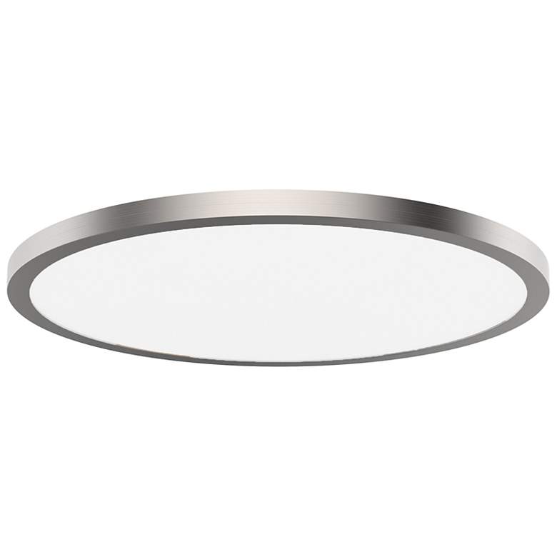 Image 1 Round 1"H x 24"W 1-Light Flush Mount in Bronze