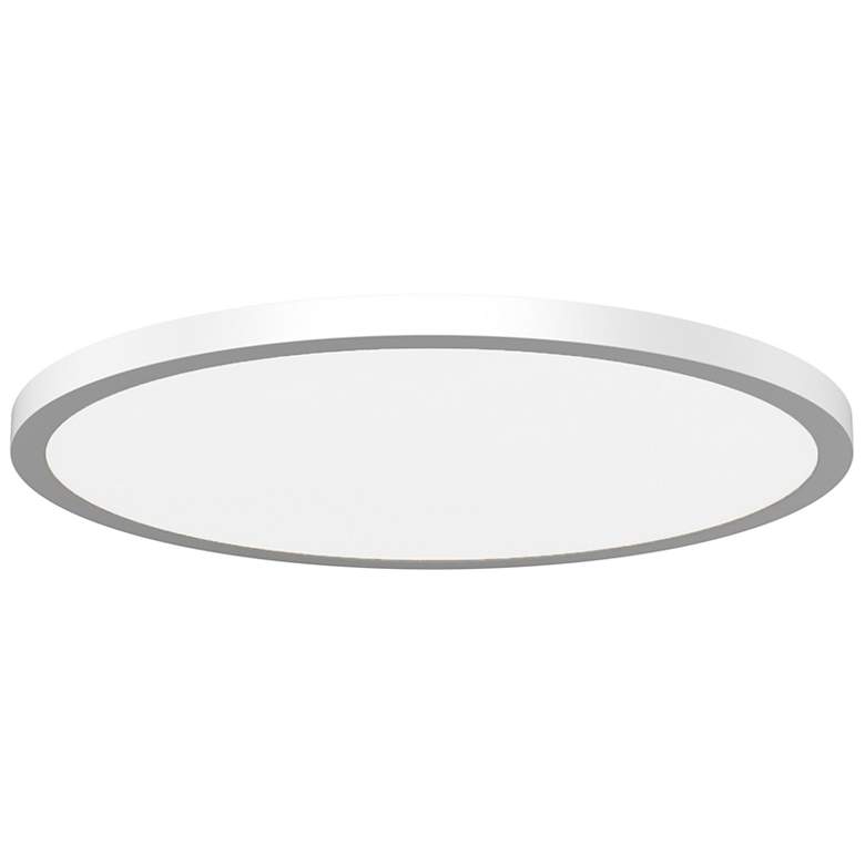 Image 1 Round 1"H x 24"W 1-Light Flush Mount in White