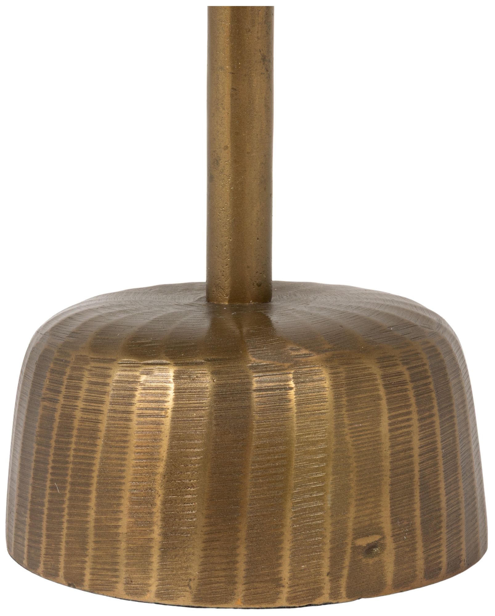 Image 4 Round Accent Table, Distressed Bronze Aluminum and Clear Glass more views