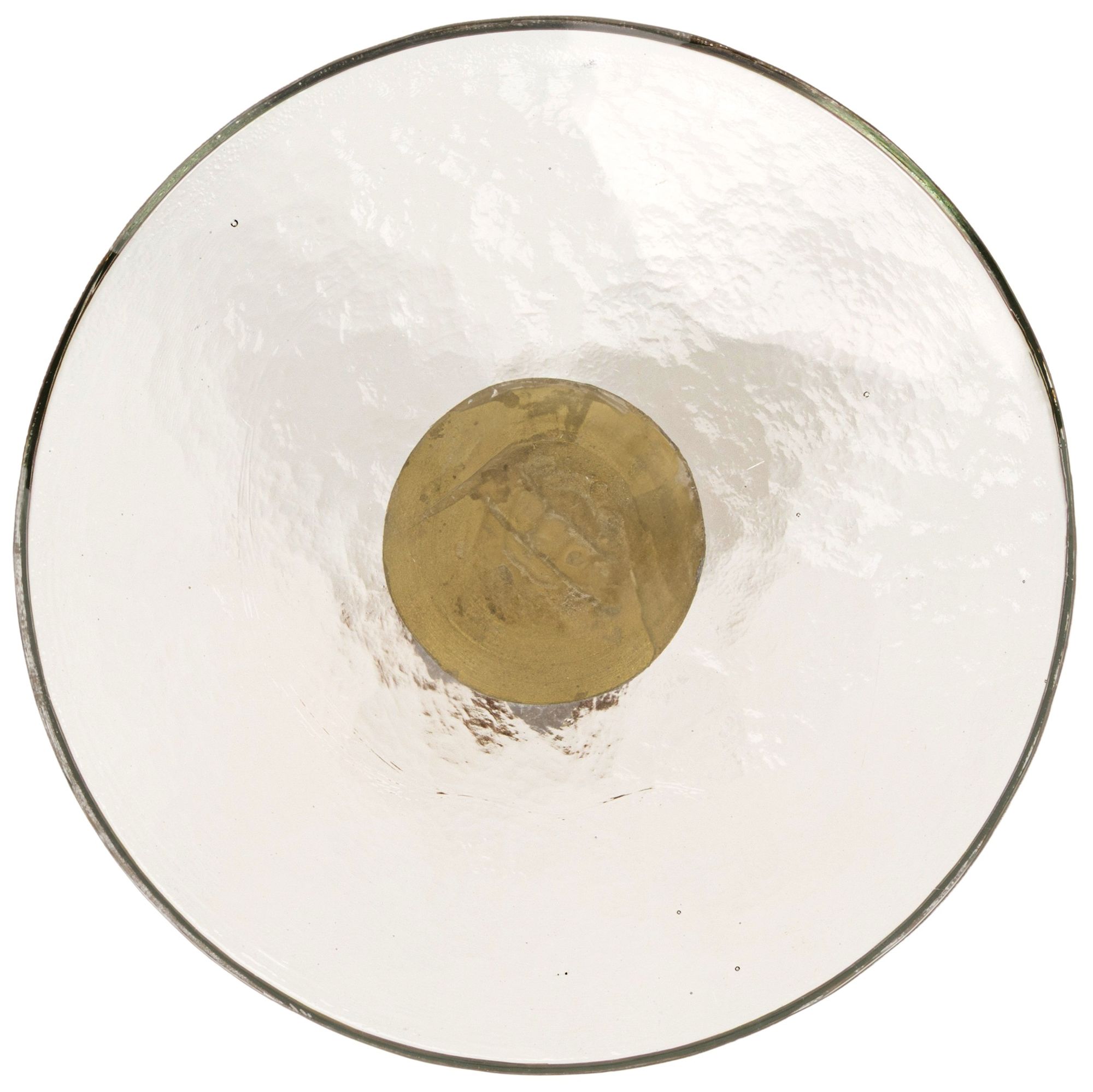 Image 6 Round Accent Table, Distressed Bronze Aluminum and Clear Glass more views