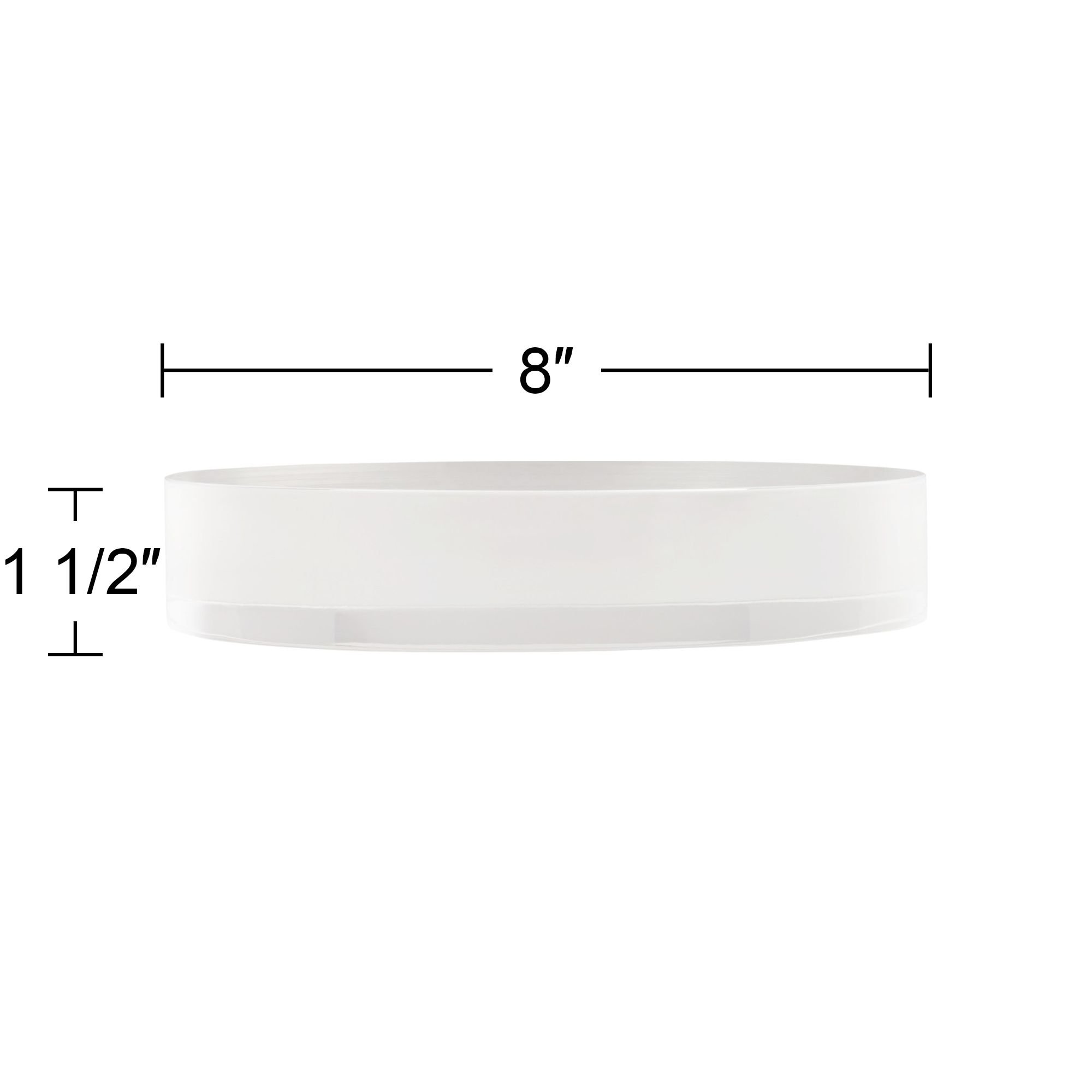 Image 4 Round Acrylic 8" Wide x 1 1/2" High Pedestal Lamp Riser more views