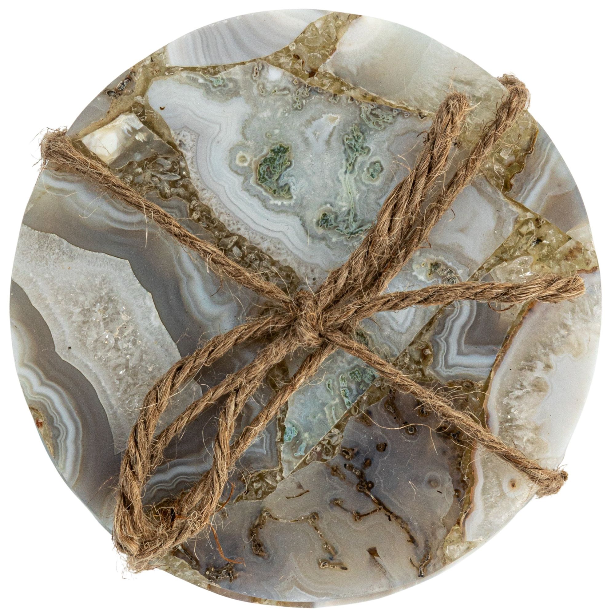 Image 5 Round Agate Coasters, Multicolor, Set of 4 more views