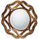 Round Antique Gold Openwork 36" Wide Wall Mirror