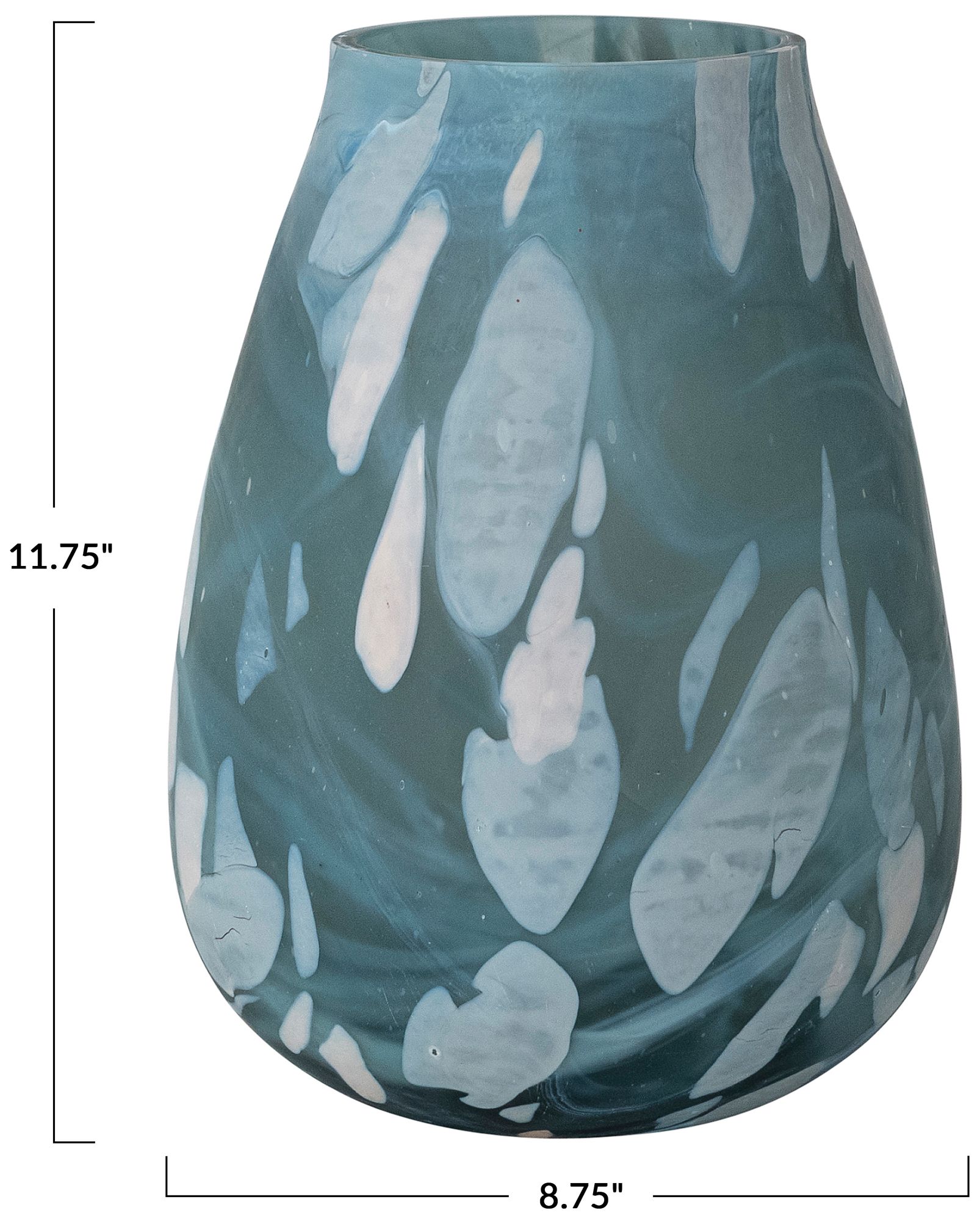 Image 4 Round Art Glass Vase, Multicolor more views