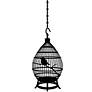 Round Bird Cage Black Wall Decal in scene