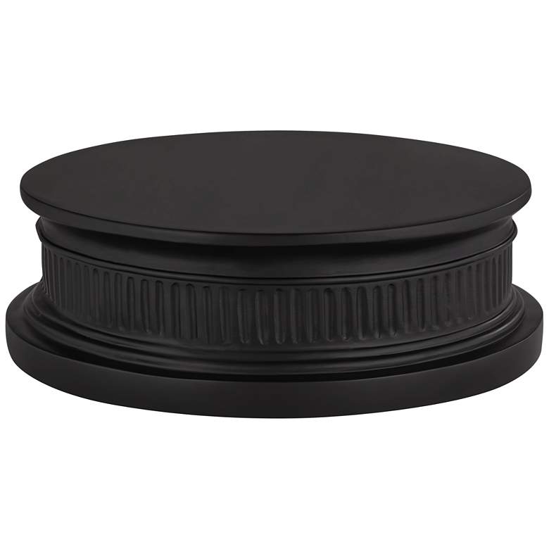 Image 2 Round Black Finish 12 3/4" x 4 1/4" Pedestal Lamp Riser more views